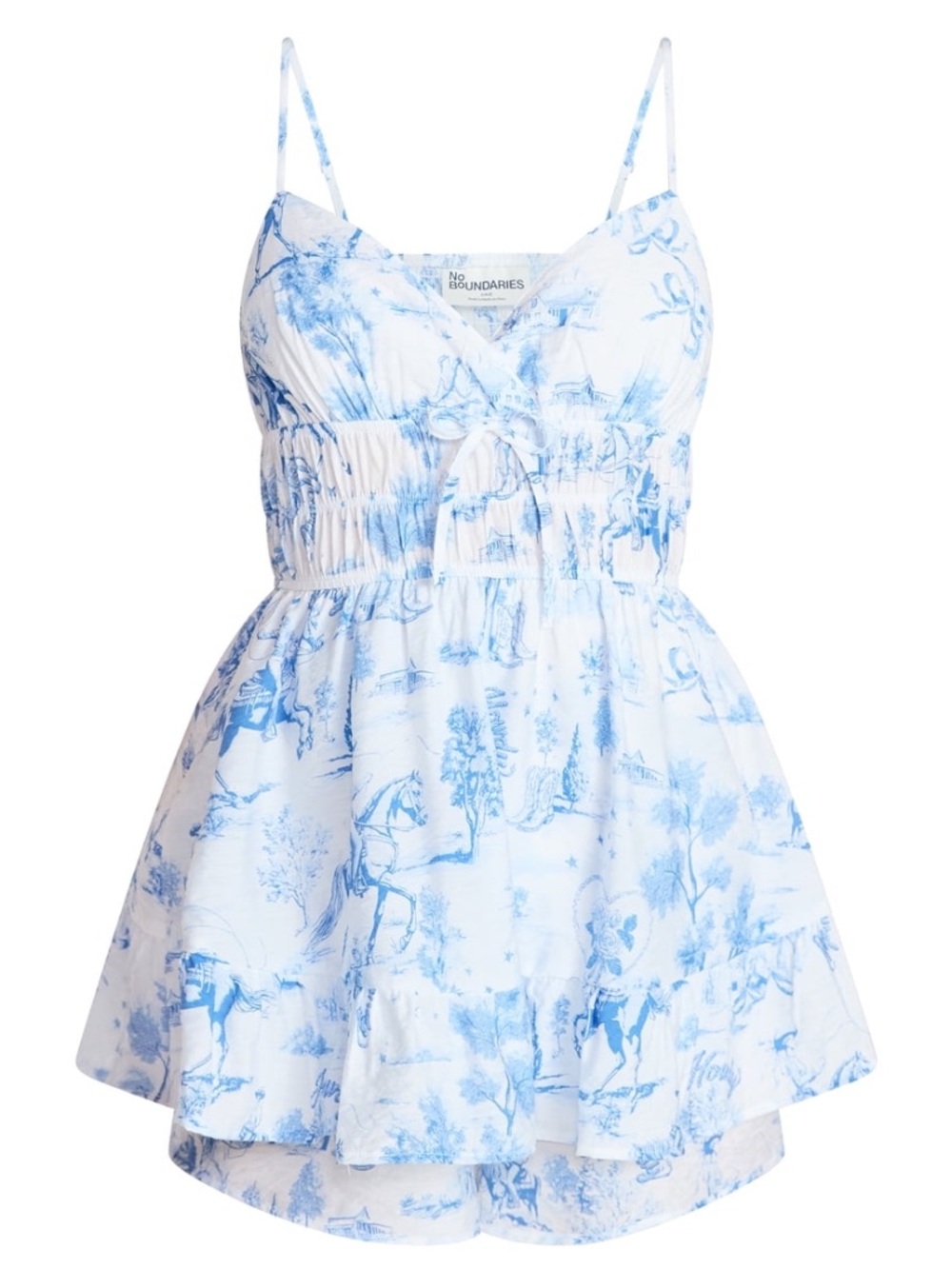 No Boundaries Romper with Ruffle Skirt, Women's & Women's Plus Sizes S